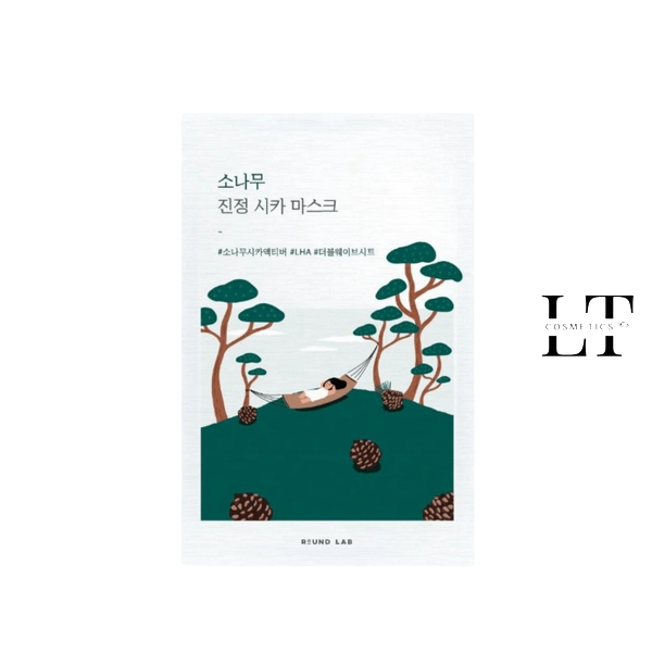 Заспокійлива тканинна маска з екстрактом голок сосни Round Lab Pine Calming Cica Mask Sheet 120035 фото